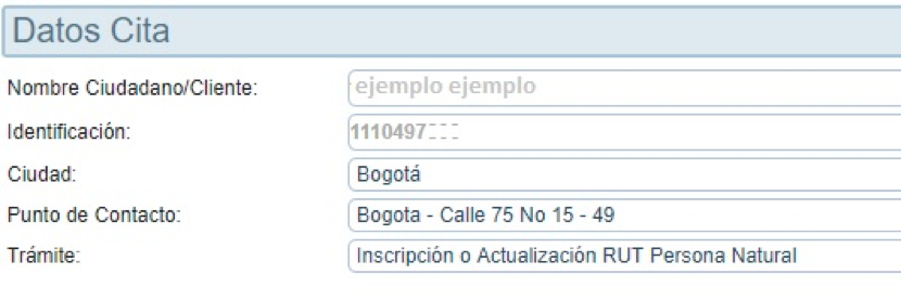 Formulario de datos personales
