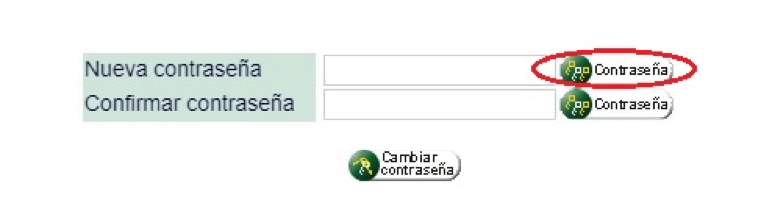 Nueva contraseña para la cuenta