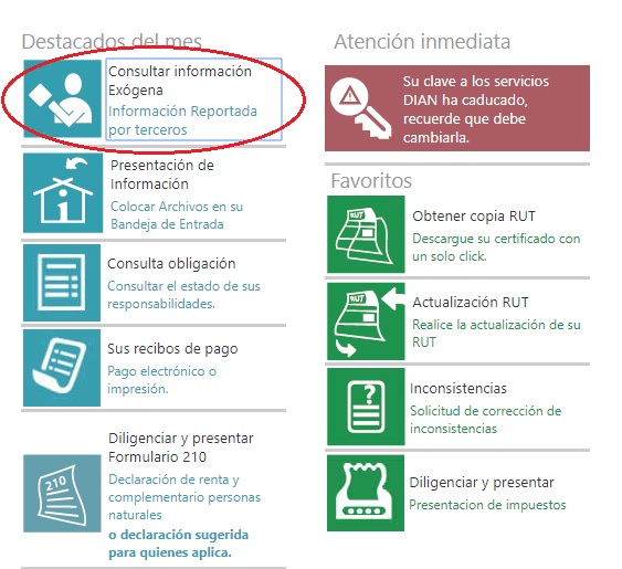 Consultar reporte de terceros de la DIAN 1