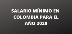 salario minimo para el año 2020
