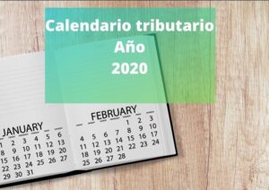 Calendario tributario del año 2020