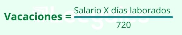 Fórmula para calcular las vacaciones