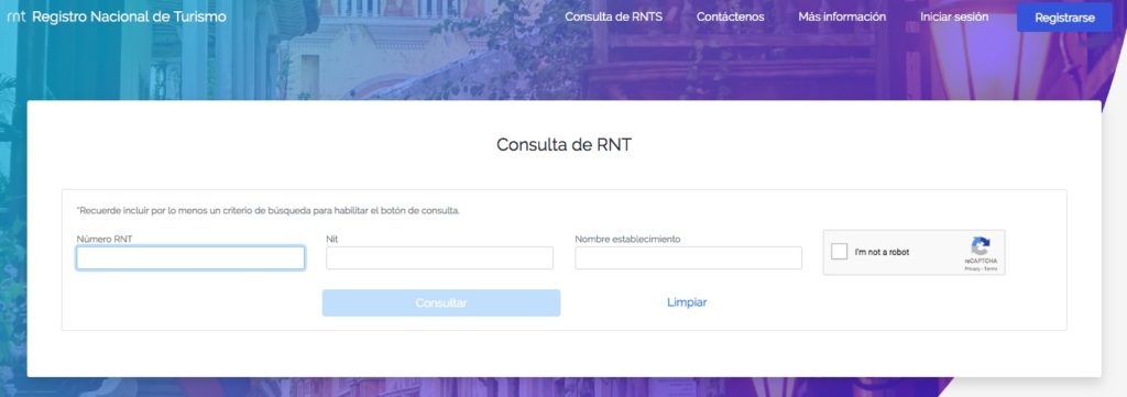 Consultas en el Registro Nacional de Turismo (RNT) 4