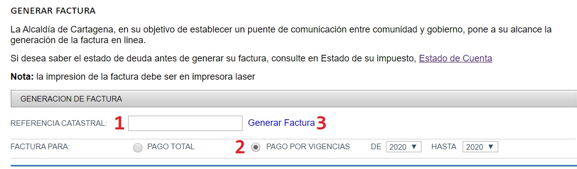 factura predial de cartagena