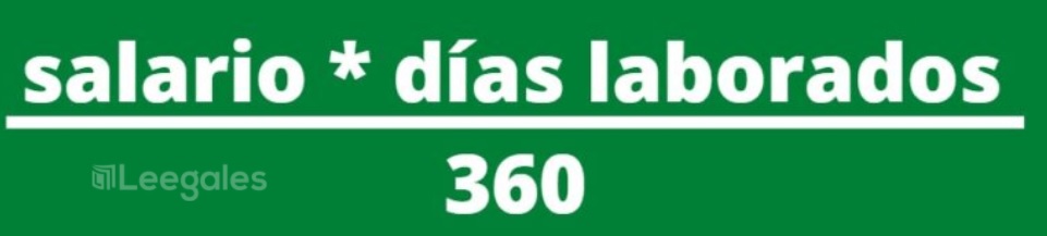 fórmula cálculo de cesantías