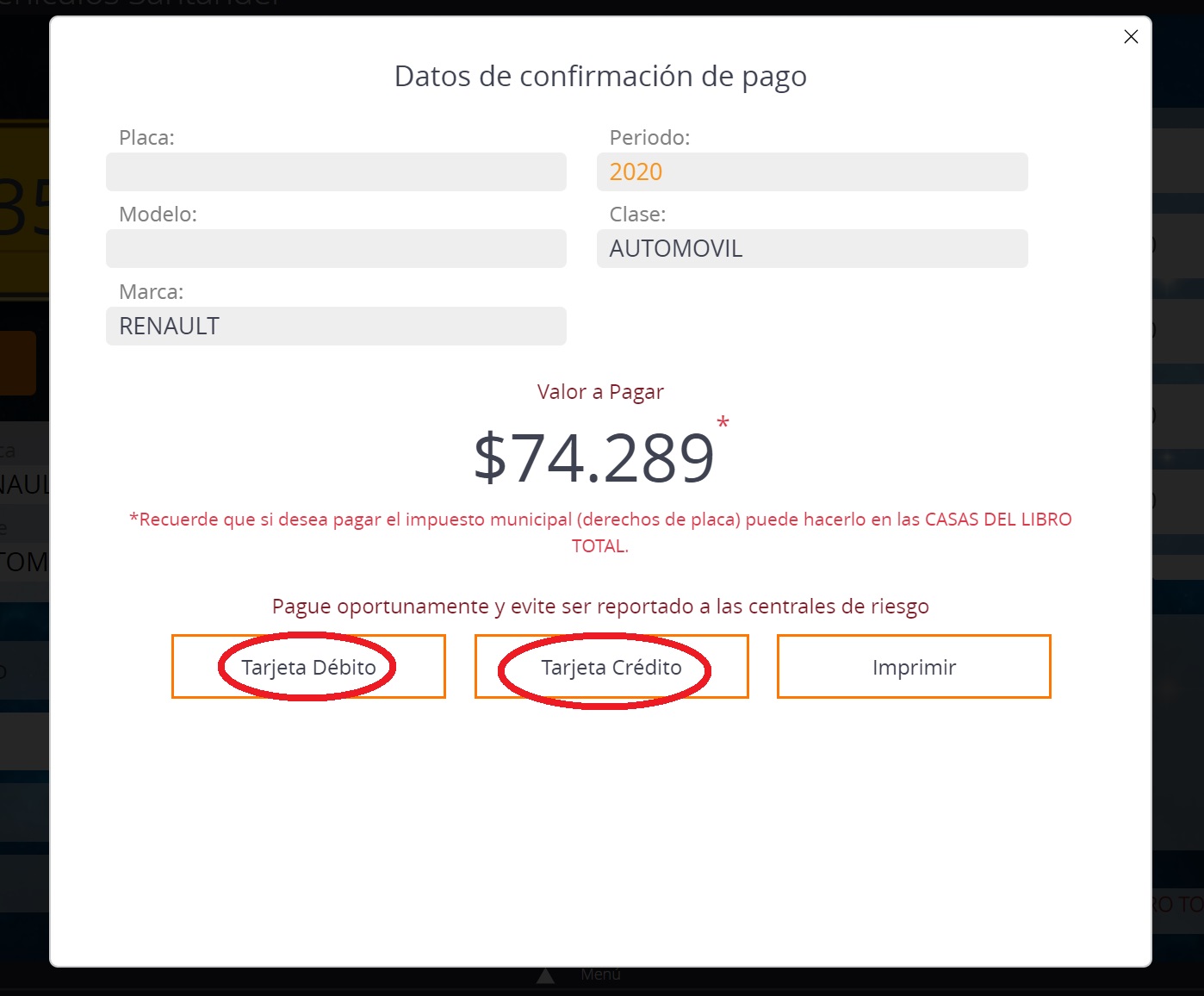 impuesto de vehículos de Santander