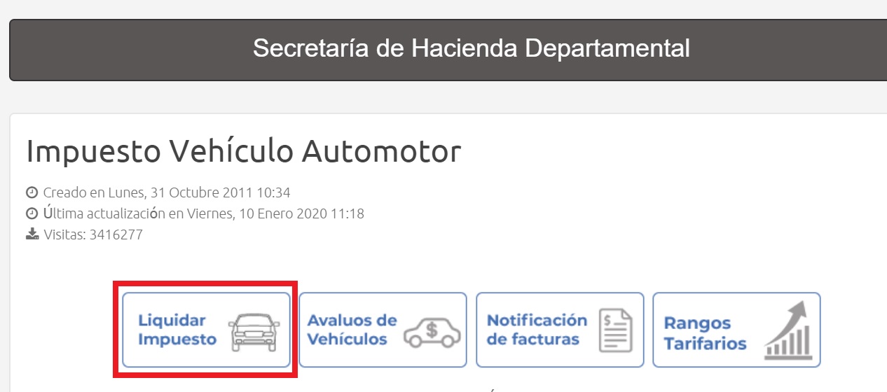 impuesto vehicular de atlantico