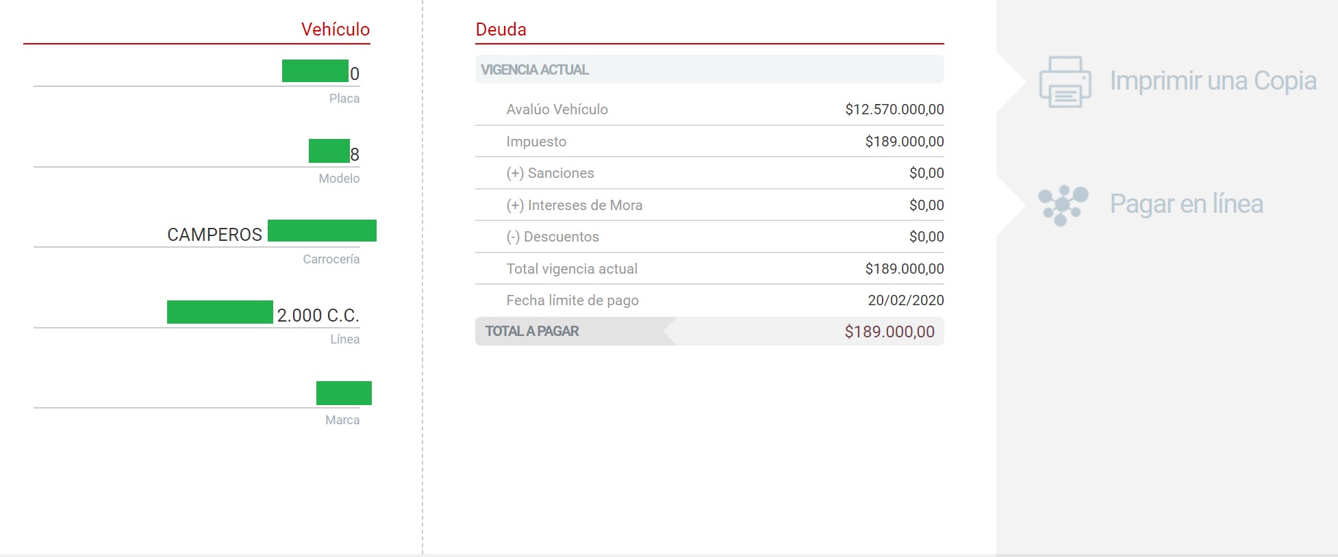impuesto vehicular de atlantico
