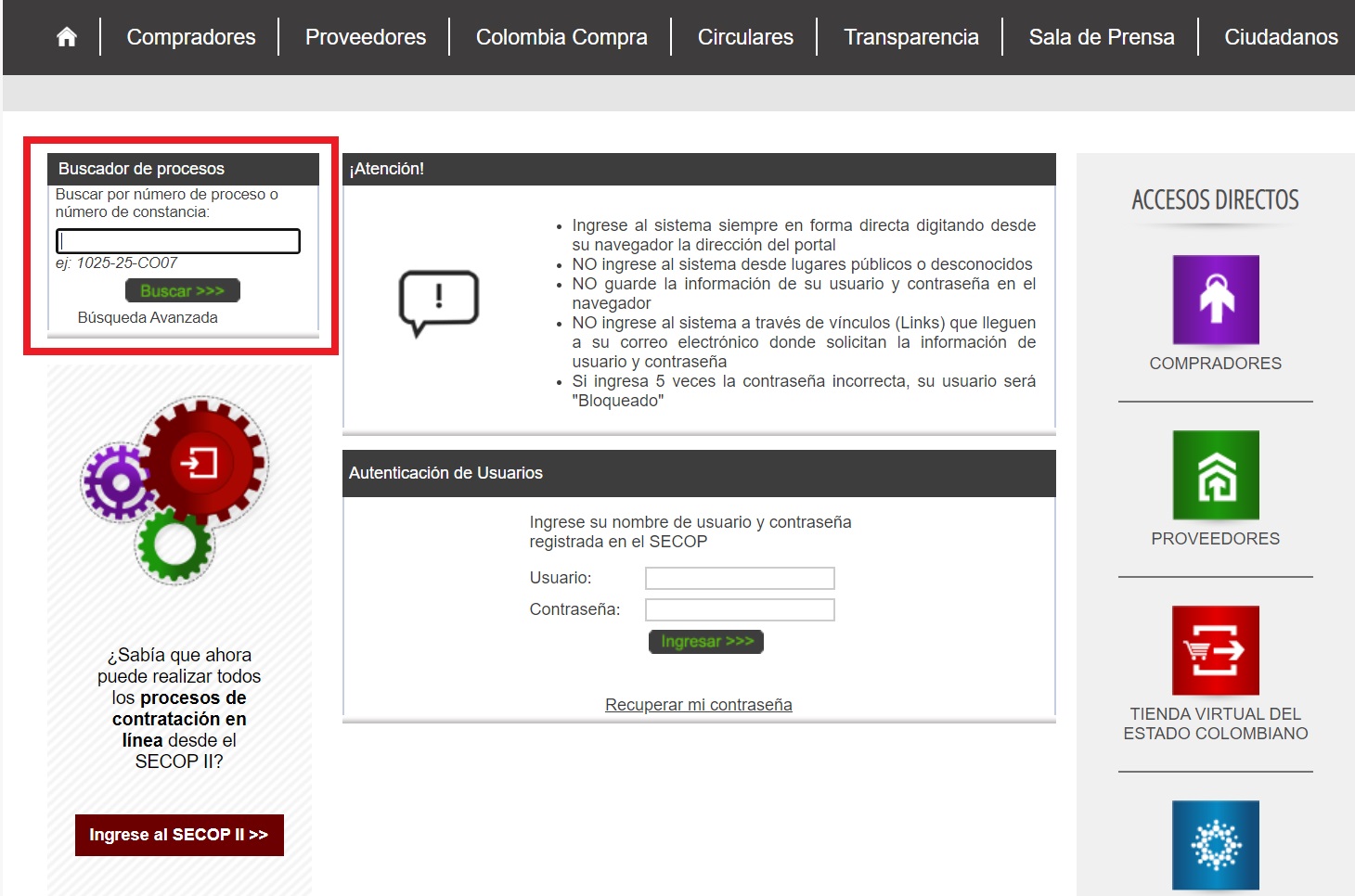 SECOP I contratación pública