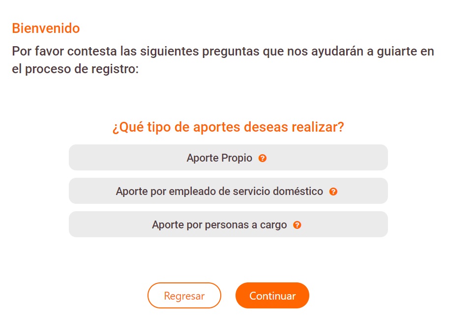 miplanilla.com seleccion de cotizante