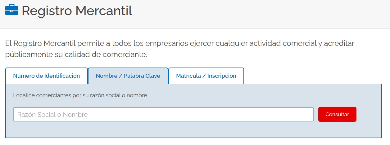 consultar homonimia RUES