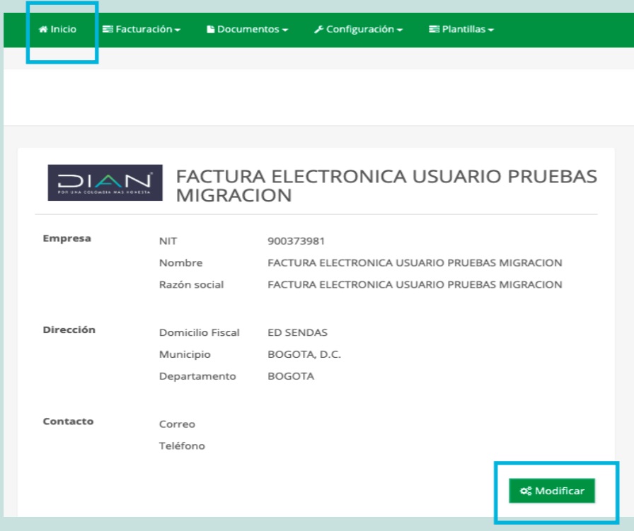 Set de pruebas facturación electrónica gratuita de la dian