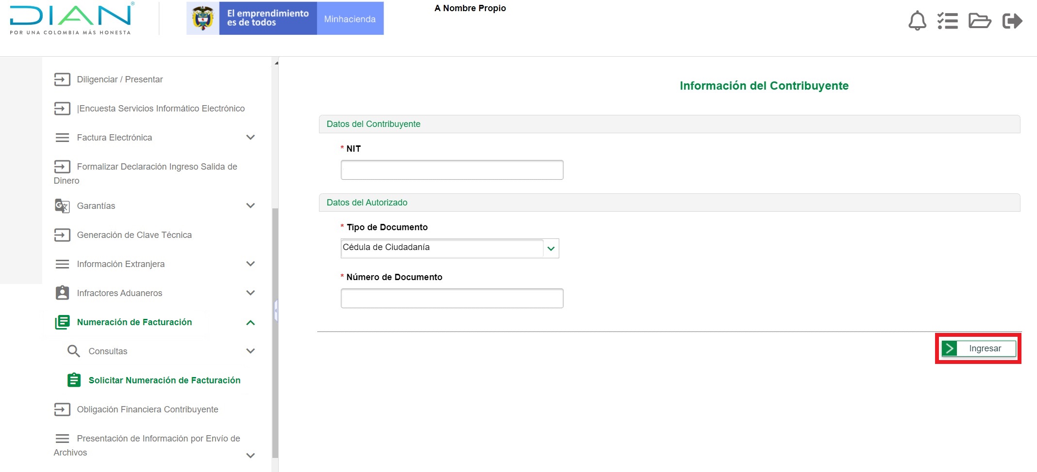 solicitud rangos de numeracion documento soporte