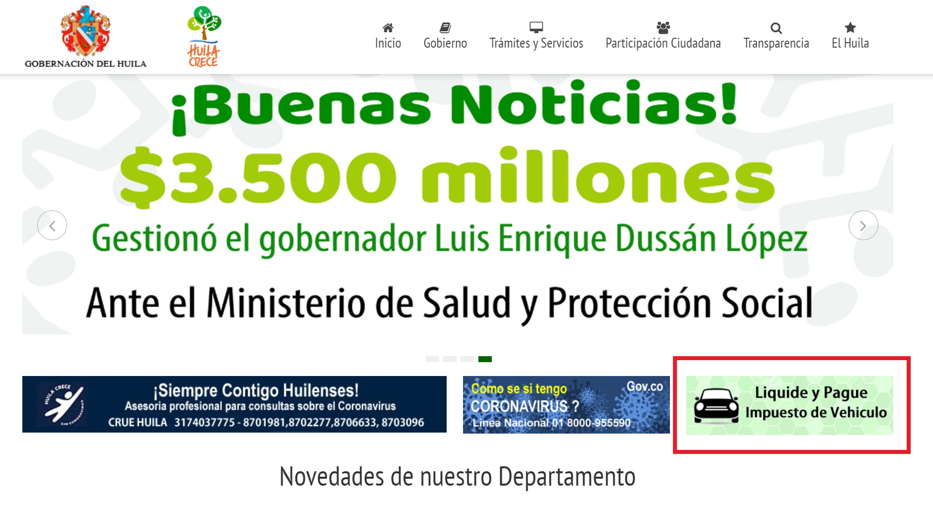 impuesto vehicular huila neiva