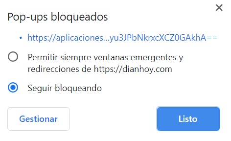 desbloqueo de pop-ups
