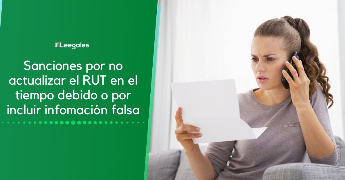 sanción por no tener el rut actualizado