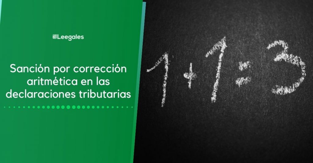 sanción por corrección aritmética